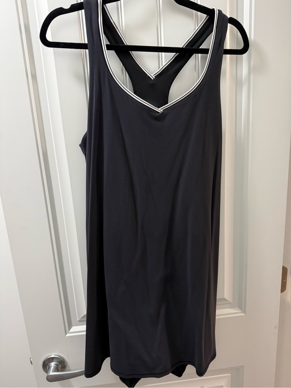 JoyLab Black Mini Dress with White Trim